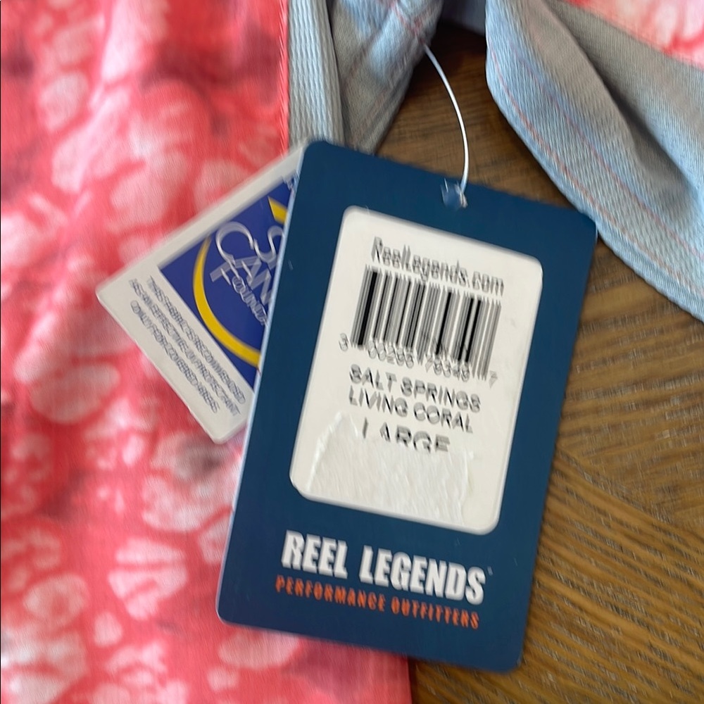 Reel Legends Pink Tie-Dye Button-Up outdoor Shirt - Picture 4 of 4